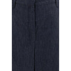 Brunello Cucinelli Blue Cotton Casual Pants