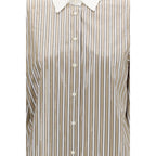 Brunello Cucinelli Beige Cotton Pattern Shirt