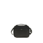 Ferragamo Black Calf Leather Bos Taurus Shoulder Bag