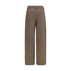 Brunello Cucinelli Brown Wool Oves Aries Casual Pants