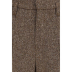 Brunello Cucinelli Brown Wool Oves Aries Casual Pants