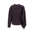 The Attico Brown Wool Oves Aries Cardigan