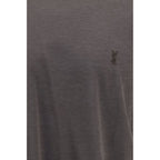 Saint Laurent Brown Silk T-Shirt