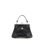 Vivienne Westwood Black Calf Leather Bos Taurus Handbag