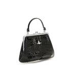 Vivienne Westwood Black Calf Leather Bos Taurus Handbag