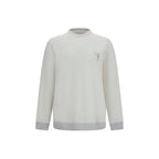 Brunello Cucinelli White Cotton Sweatshirt