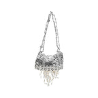 Rabanne Silver Stainless Steel Shoulder Bag