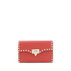 Valentino Garavani Red Calf Leather Bos Taurus Shoulder Bag
