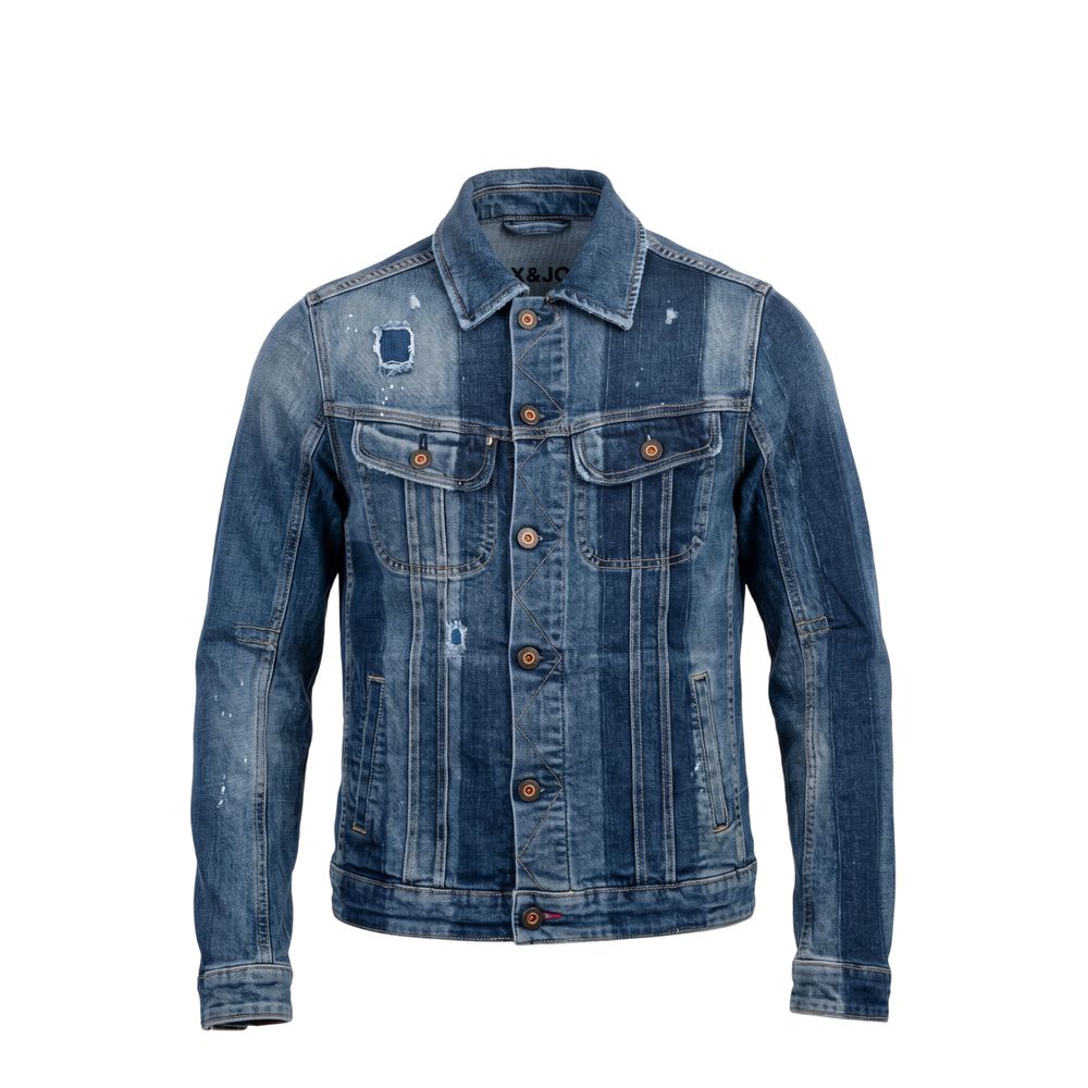 Jack & Jones Blue Cotton Men Jacket