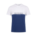 Trussardi Beachwear Blue Cotton Men T-Shirt