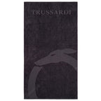 Trussardi Beachwear Black Cotton Men Beach Towel