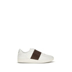Valentino Garavani White Calf Leather Bos Taurus Low Top Sneakers