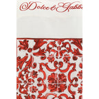 Dolce & Gabbana White Silk Pattern Shirt