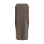 Giorgio Armani Brown Silk Long Skirt