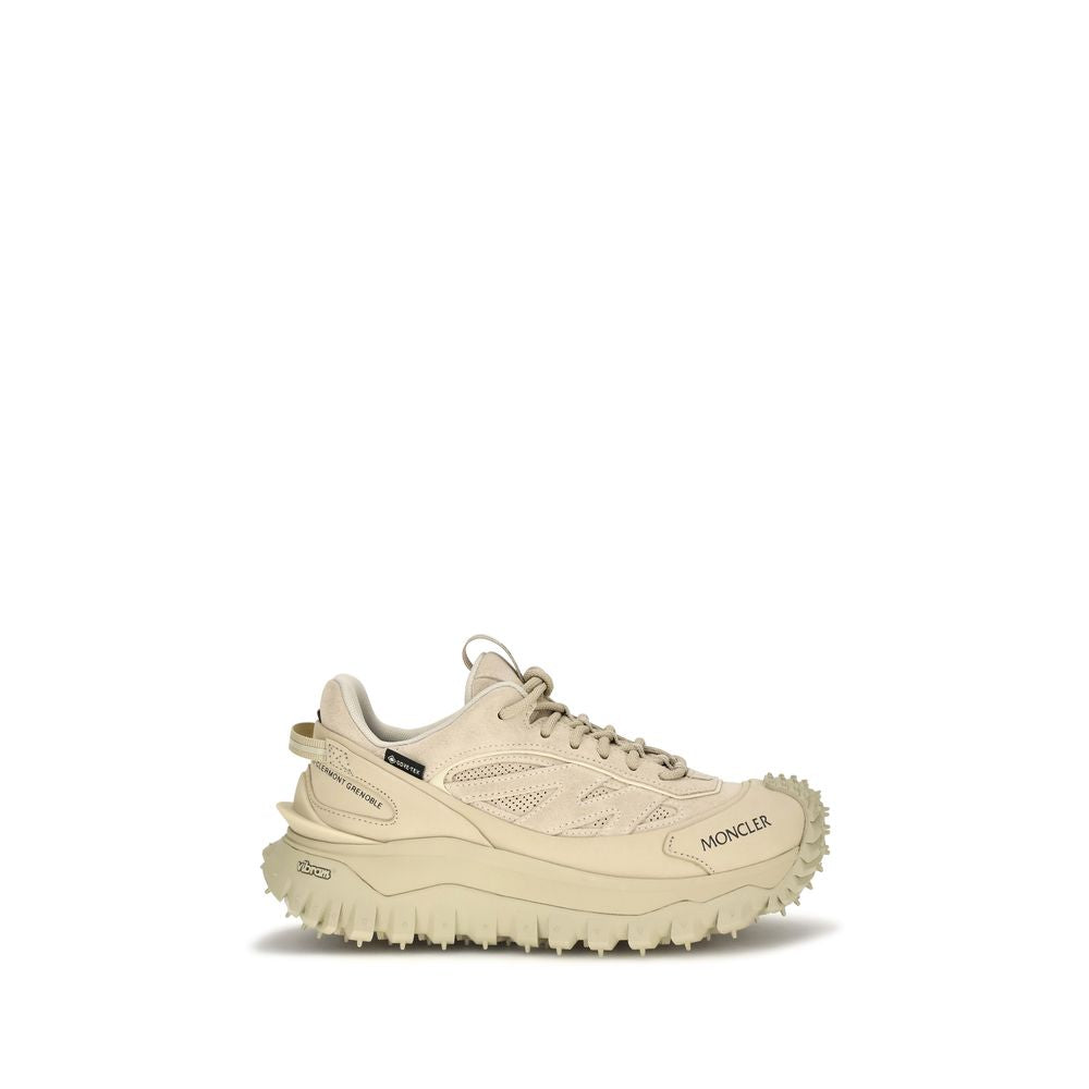 Moncler Beige Calf Leather Bos Taurus Athletic Sneakers
