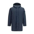 Stone Island Blue Polyester Coat