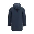 Stone Island Blue Polyester Coat