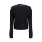 PINKO Black Wool Oves Aries Cardigan