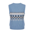 Trussardi Jeans Blue Nylon Women Sweater Vest