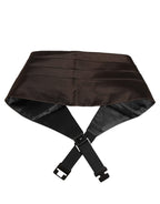 Dolce & Gabbana Dark Brown 100% Silk Belt Waist Cummerbund