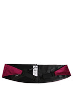 Dolce & Gabbana Burgundy 100% Silk Belt Waist Cummerbund