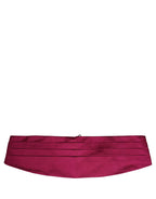 Dolce & Gabbana Burgundy 100% Silk Belt Waist Cummerbund
