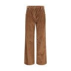 Brunello Cucinelli Brown Cotton Casual Pants
