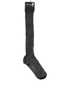 Dolce & Gabbana Gray Wool Blend Over The Calf Accessory Socks