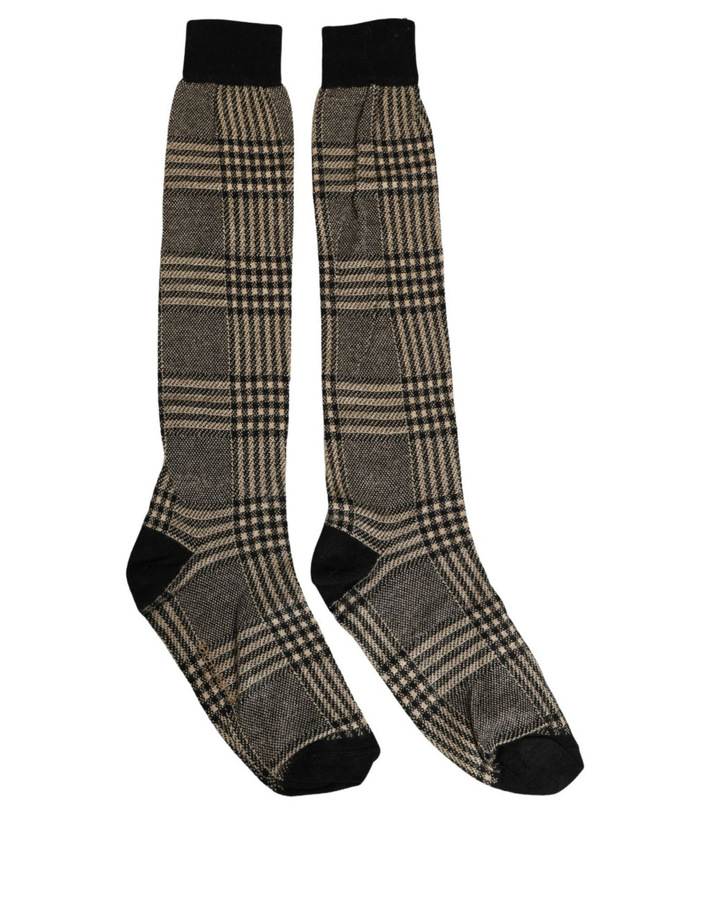 Dolce & Gabbana Multicolor Plaid Viscose Knee High Accessory Socks
