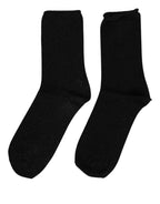 Dolce & Gabbana Men Black Viscose Mid Calf Accessory Socks