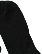 Dolce & Gabbana Black Sequin Cotton Knit Mid Calf Accessory Socks