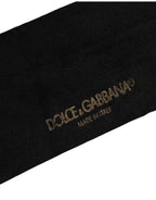 Dolce & Gabbana Men Black Viscose Logo Knee High Accessory Socks