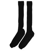 Dolce & Gabbana Men Black Viscose Logo Knee High Accessory Socks