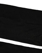 Dolce & Gabbana Men Black Viscose Logo Knee High Accessory Socks