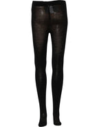 Dolce & Gabbana Black Wool Stretch Tights Stocking Accessory Socks