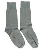 Dolce & Gabbana Gray Viscose Logo Mid Calf Accessory Socks