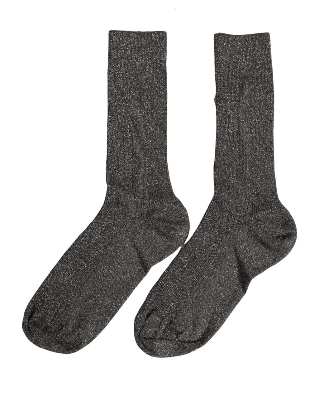 Dolce & Gabbana Dark Gray Viscose Logo Mid Calf Accessory Socks
