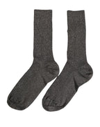 Dolce & Gabbana Dark Gray Viscose Logo Mid Calf Accessory Socks