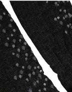 Dolce & Gabbana Dark Gray Sequined Wool Knee High Accessory Socks