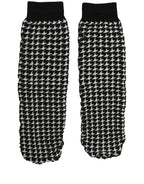 Dolce & Gabbana Black White Houndstooth Ankle Length Socks