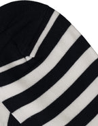 Dolce & Gabbana Black White Stripes Cotton Mid Calf Accessory Socks