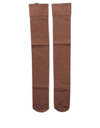 Dolce & Gabbana Brown Nylon Stretch Over The Calf Stockings Socks