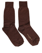 Dolce & Gabbana Dark Brown Viscose Mid Calf Accessory Socks