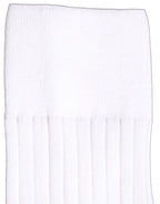 Dolce & Gabbana White Cotton Ribbed Logo Over The Calf Women Socks