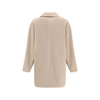 Max Mara Beige Wool Oves Aries Full-Length Jacket