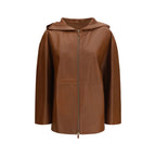 Max Mara Brown Lamb Ovis Aries Leather Jacket