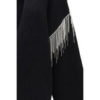 Max Mara Black Wool Oves Aries Cardigan