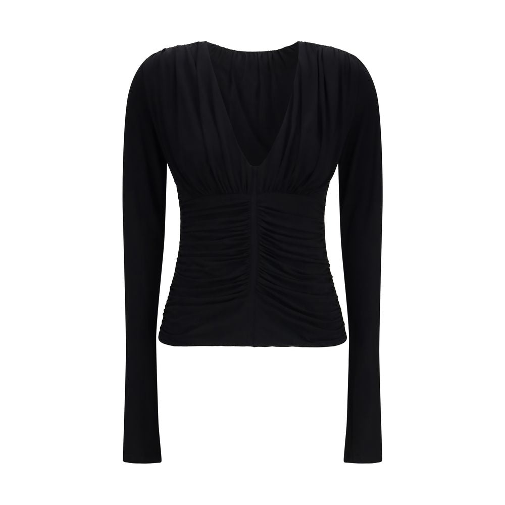 Max Mara Black Viscose Dress Shirt