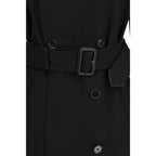 Burberry Black Cotton Coat