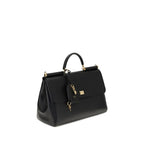 Dolce & Gabbana Black Calf Leather Bos Taurus Shoulder Bag